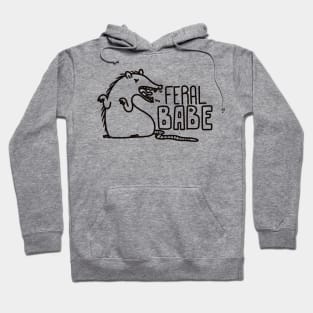 Feral Babe - black Hoodie